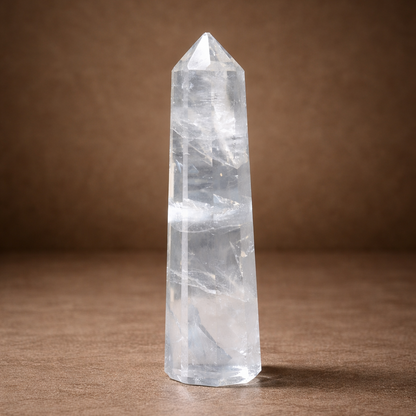 Natural Clear Quartz Crystal Tower
