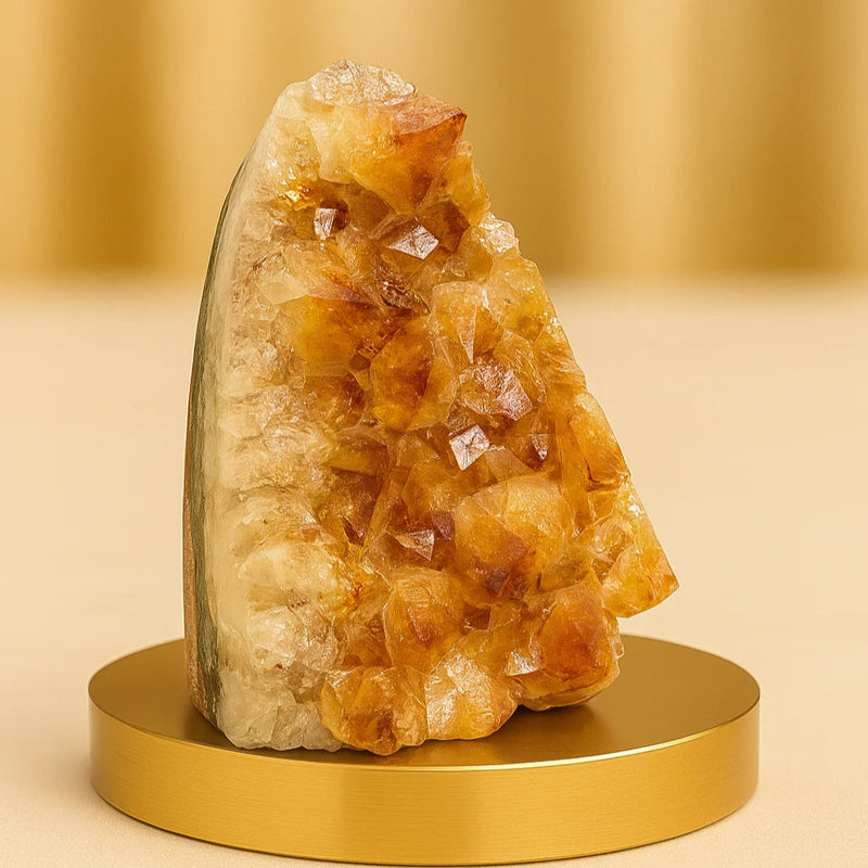 Sunfire Crystal Citrine Geode – from Brazil (AAA Quality)
