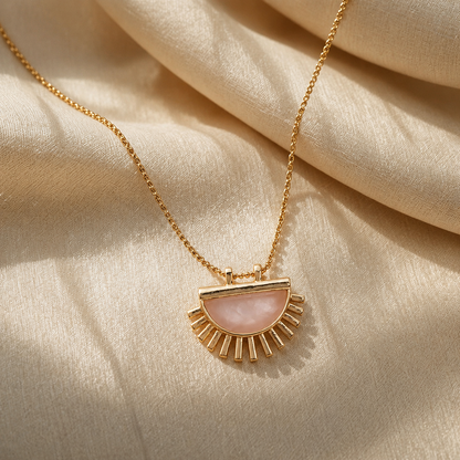 Dawn of Love Rose Quartz Necklace