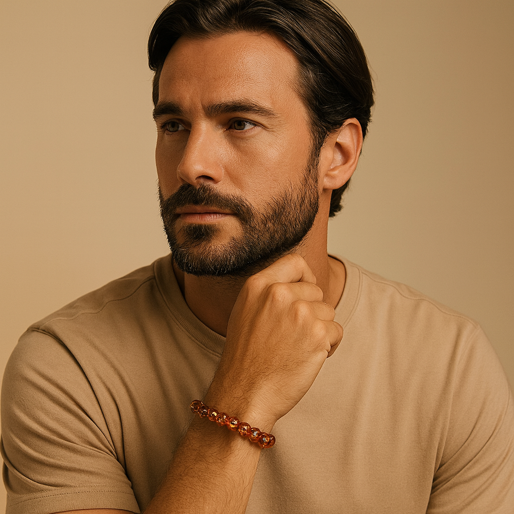 Natural Amber AAA Bracelet 8MM With Certificate