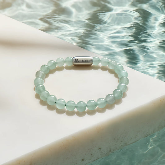 Green Aventurine Round 8MM Bead Bracelet – Aligns with Luck & Opportunities with Maglink