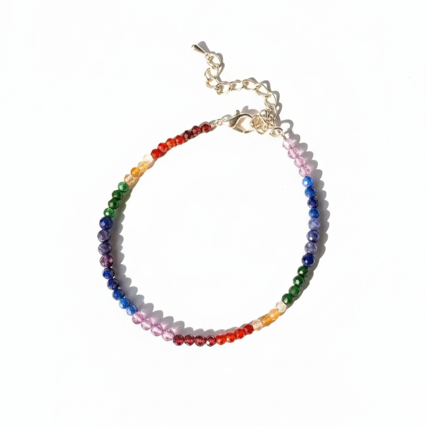 Seven Chakra Crystal Anklet – Full Body Alignment, Energy Flow & Spiritual Balance