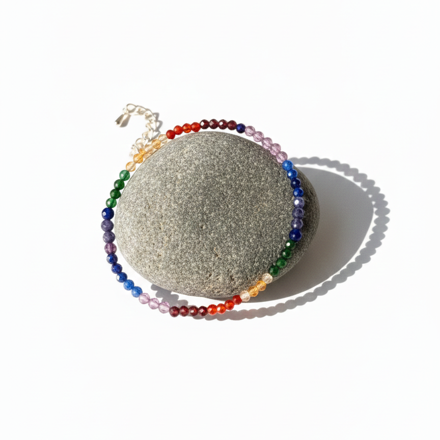 Seven Chakra Crystal Anklet – Full Body Alignment, Energy Flow & Spiritual Balance