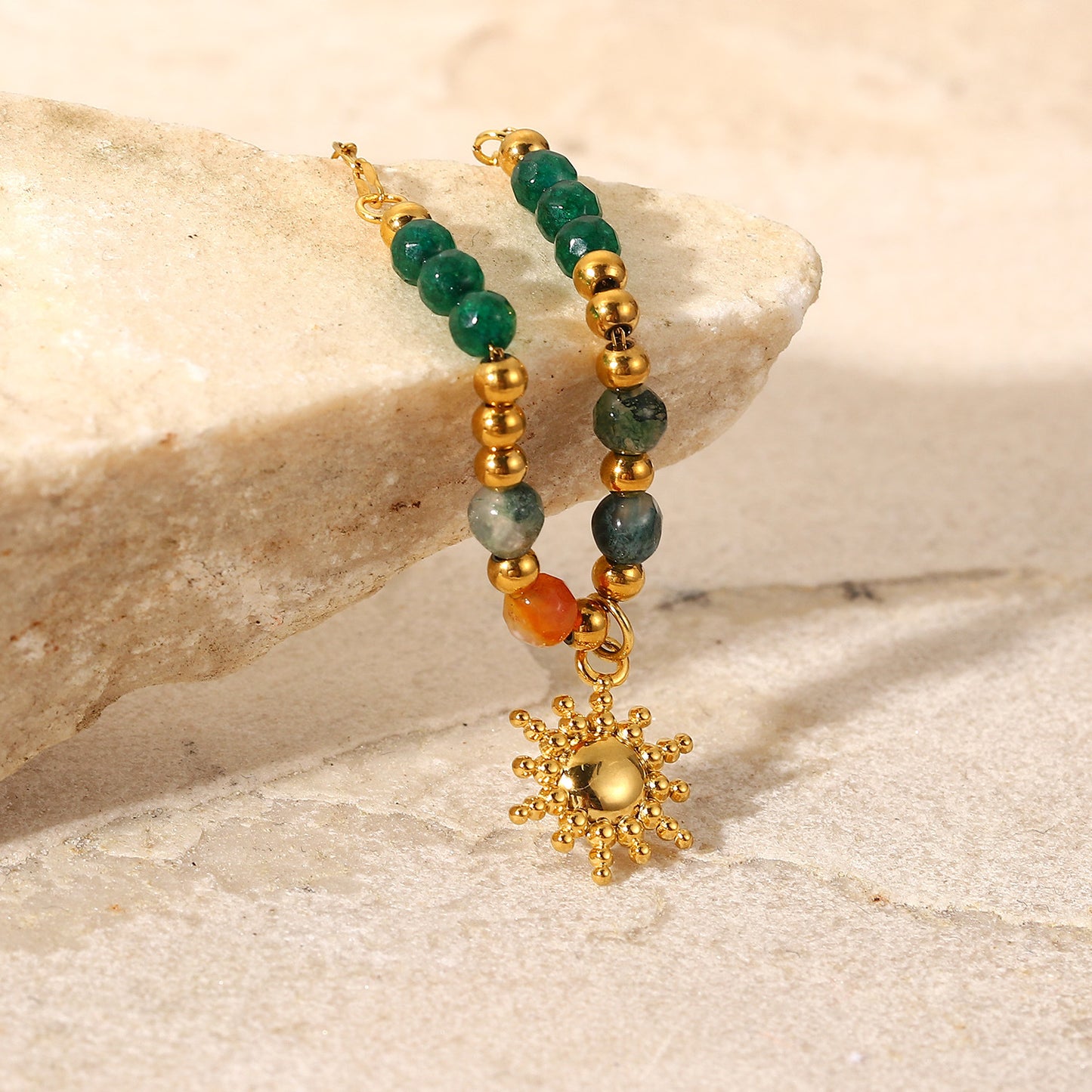7 Chakra Sun Necklace (Balance, energy, and spiritual alignment)