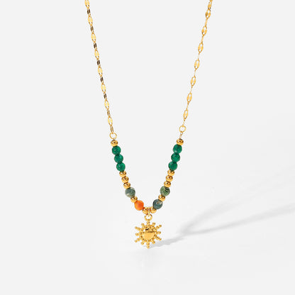 7 Chakra Sun Necklace (Balance, energy, and spiritual alignment)