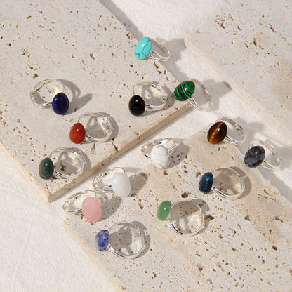 Aventurine Adjustable Ring for Abundance & Luck