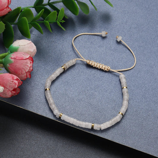 Clear Quartz Braided Bracelet for Empathy