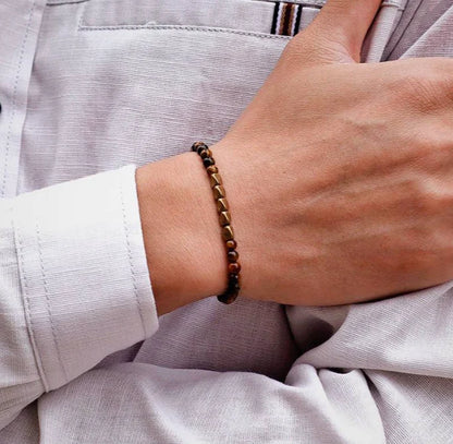Tiger Eye & Copper Power Bracelet (100% Natural)