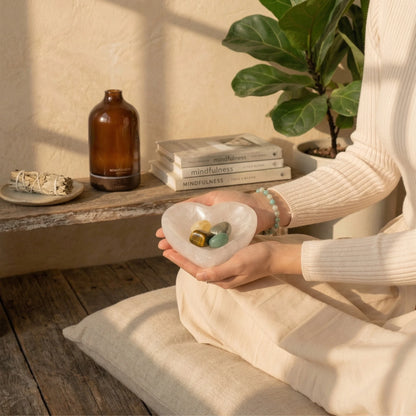 Money Magnet Crystal Kit - 4 Healing Stones + Selenite Bowl