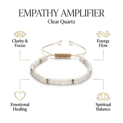 Clear Quartz Braided Bracelet for Empathy - Infographic