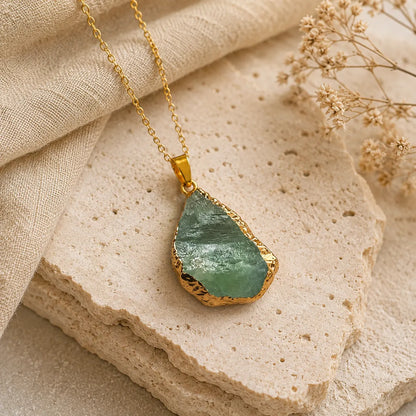 Green Aventurine Druzy Pendant