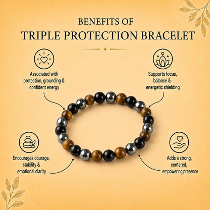 Triple Protection Men's 8MM Bracelet