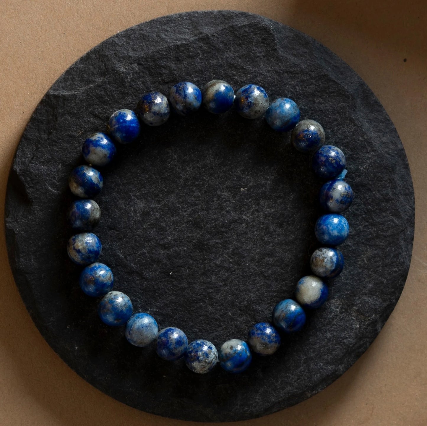 Lapis Lazuli Round 8MM Bead Bracelet for Harmony & Healing