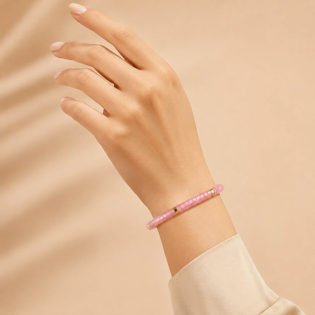 Rose Quartz Braided Bracelet (Heals Heart & Attracts Love)