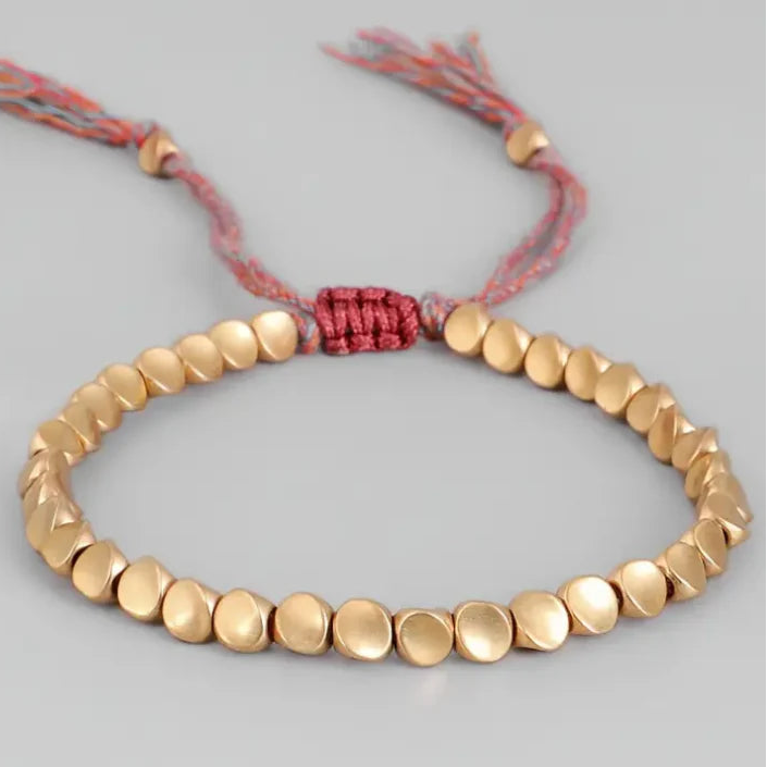 Buddhist Copper Healing Beads Bracelet (100% Natural)