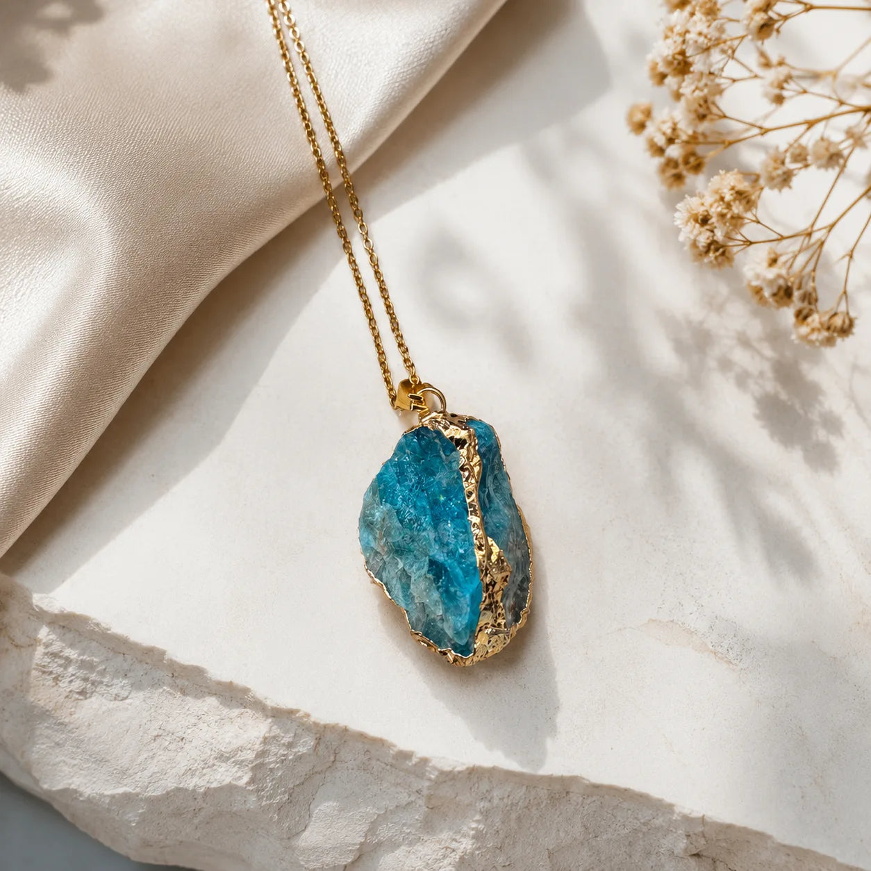 Amazonite Druzy Pendant