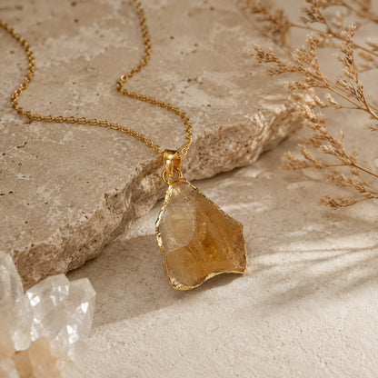 Citrine Druzy Pendant