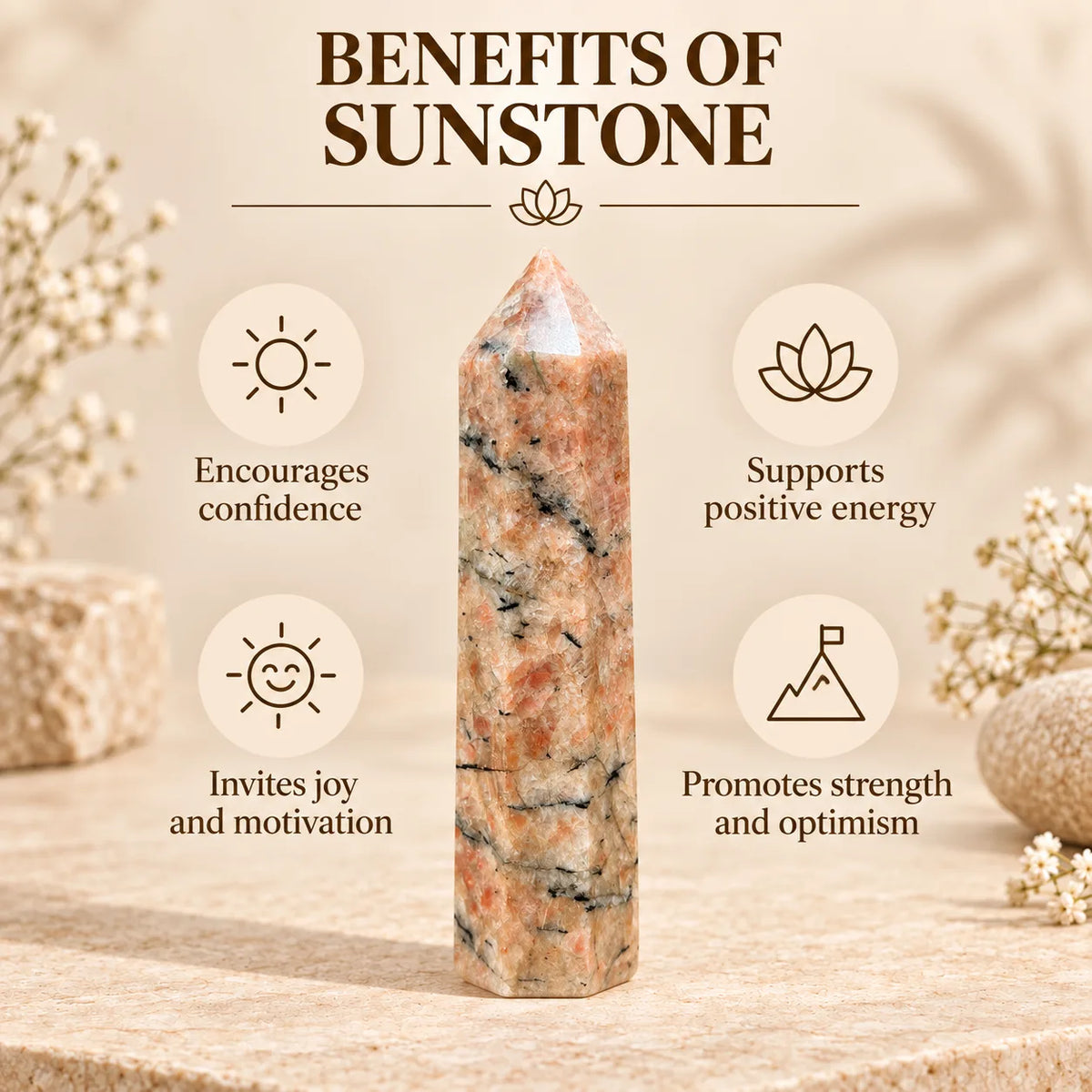 Natural Sunstone Tower
