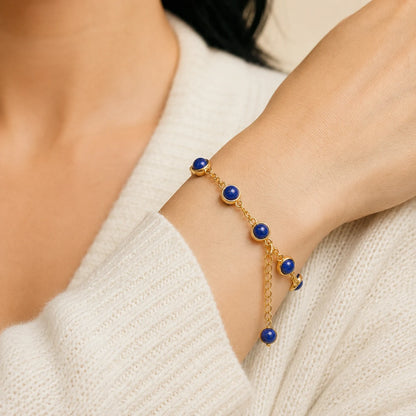 Lapis Lazuli Wisdom & Communication Chain Bracelet