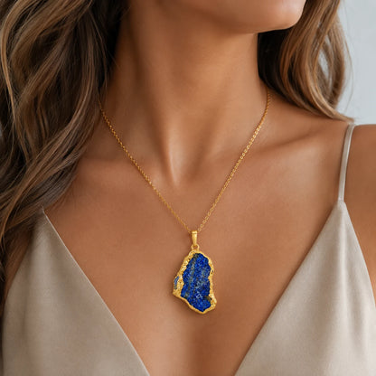 Lapis Lazuli Druzy Pendant