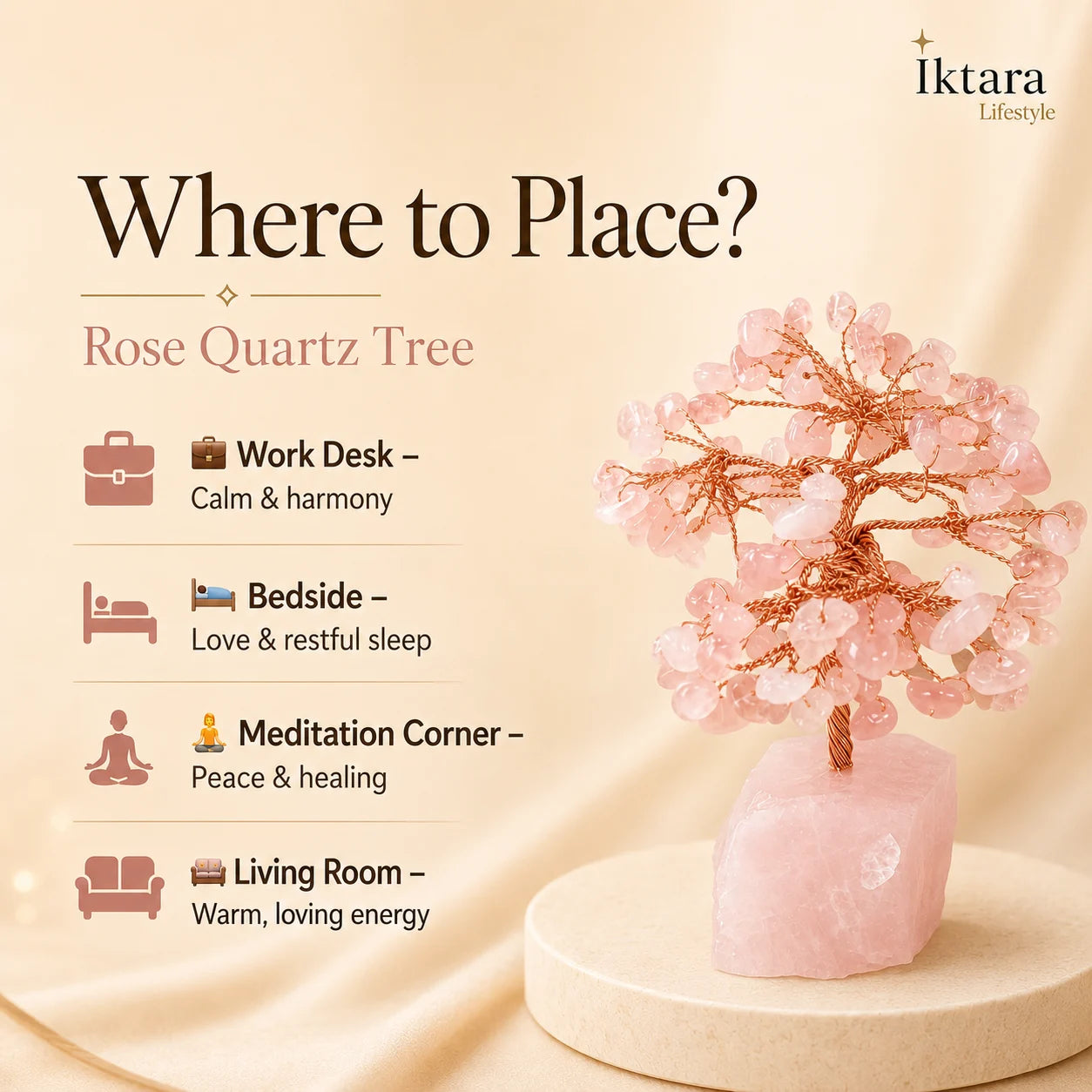 Rose Quartz Harmony Tree