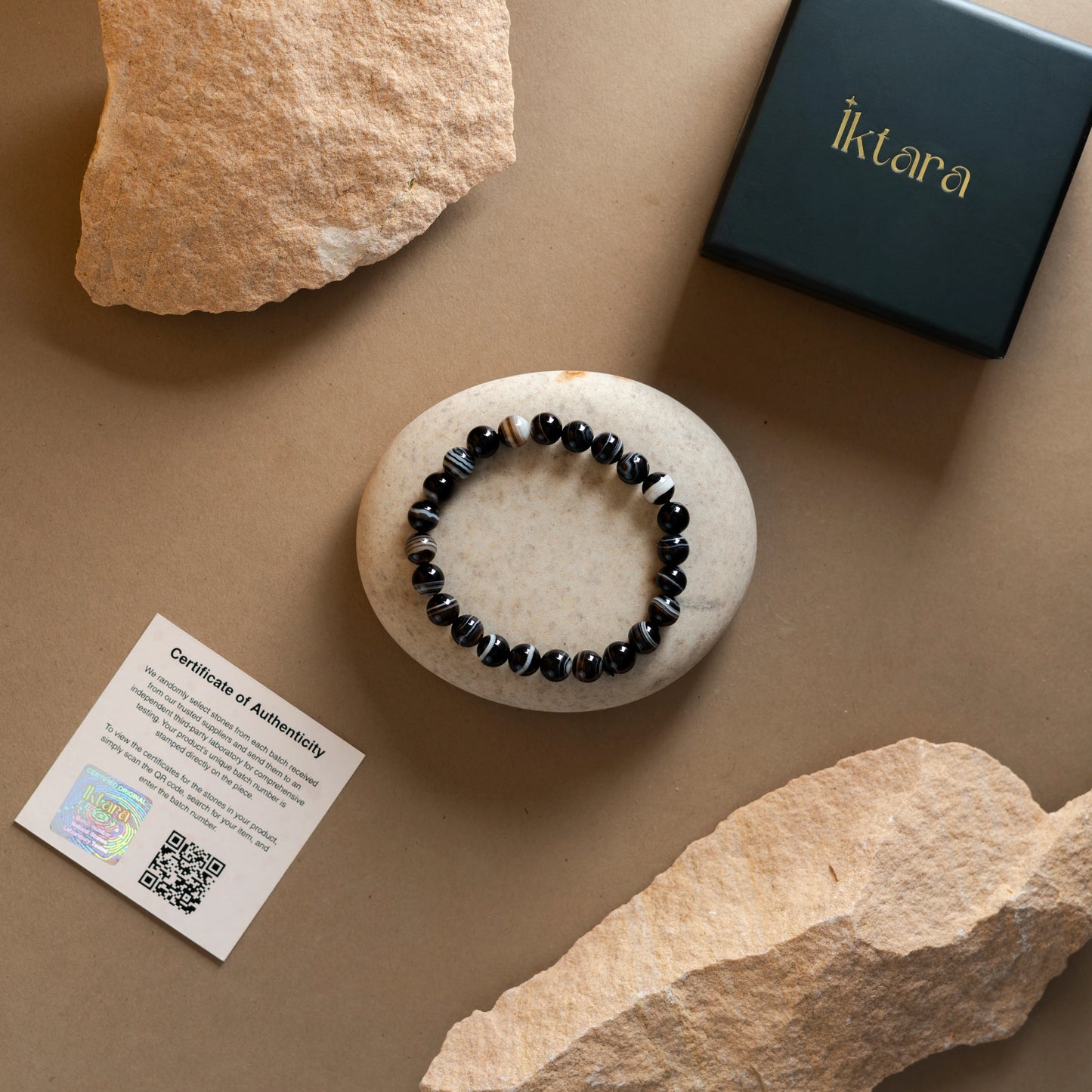 Sulemani Hakik Round 8MM Bead Bracelet (Protection from Evil Eye)
