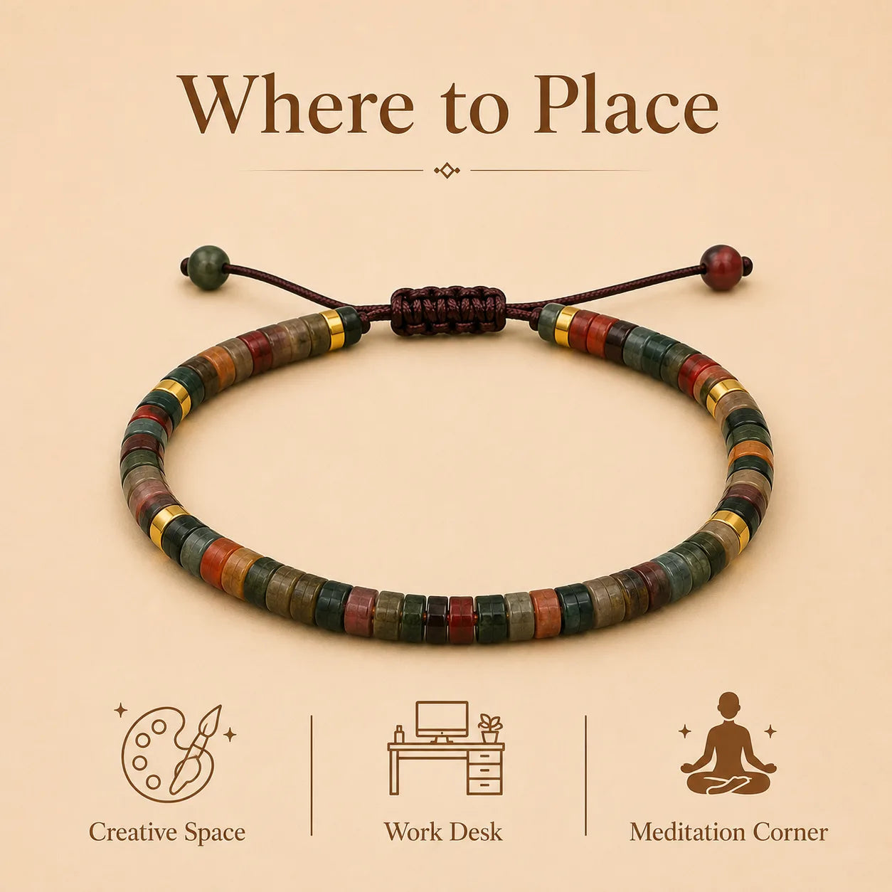 Picasso Braided Bracelet (Promoting stability & inner strength)