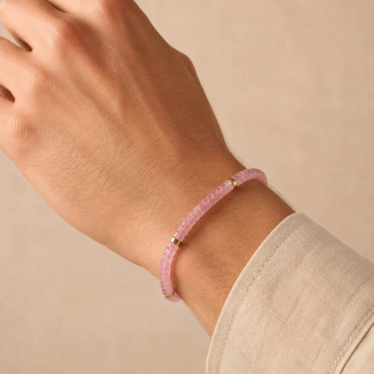 Rose Quartz Braided Bracelet (Heals Heart & Attracts Love)