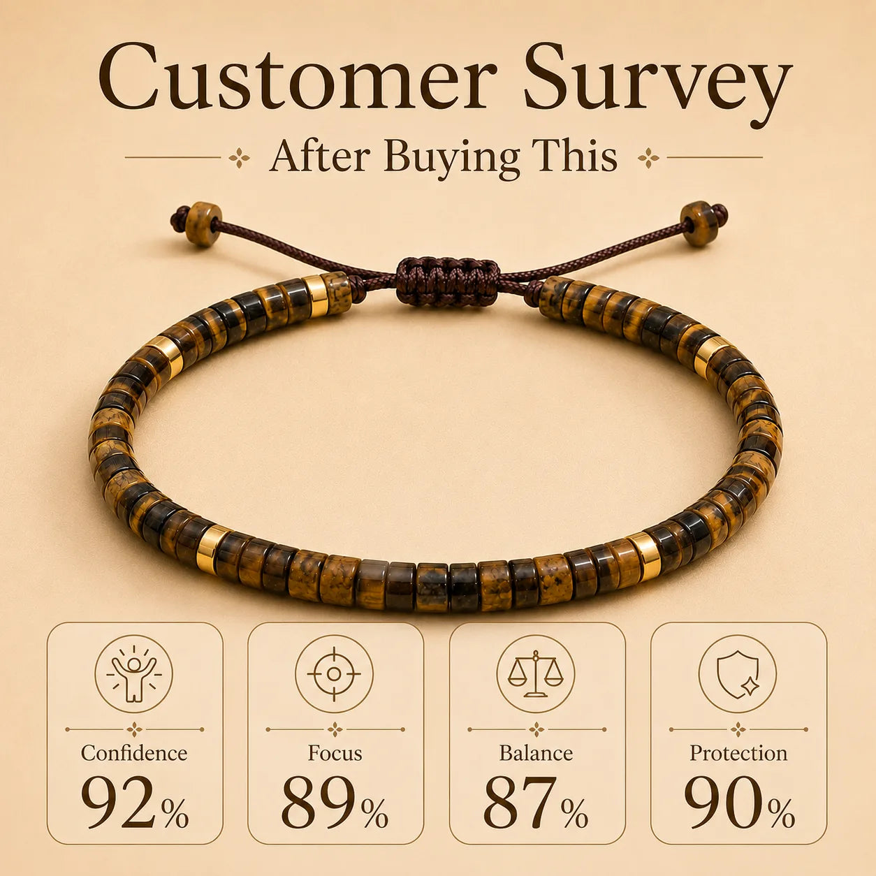 Tiger Eye Braided Bracelet