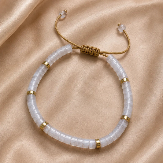 Clear Quartz Braided Bracelet for Empathy