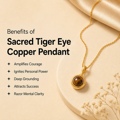 Sacred Tiger Eye Copper Pendant
