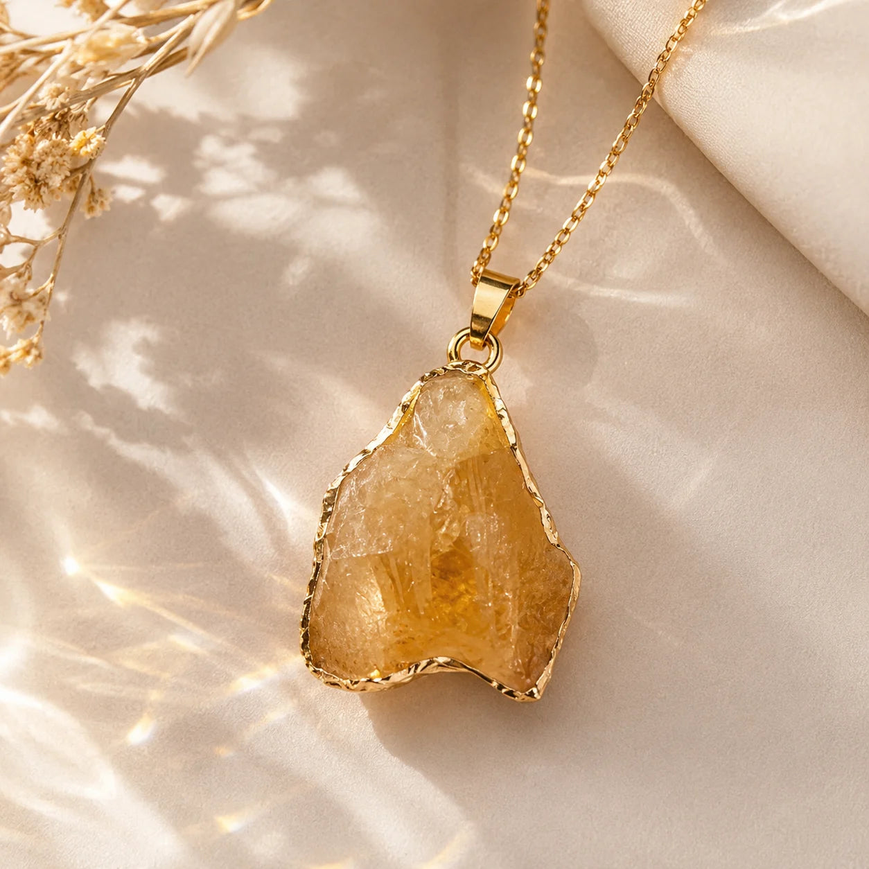 Citrine Druzy Pendant