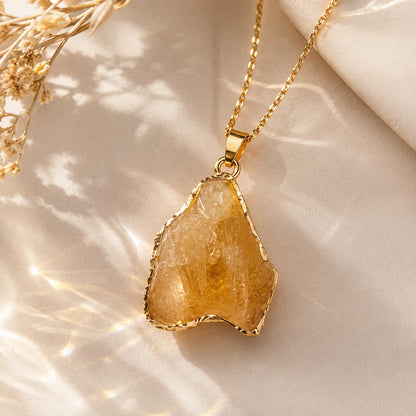 Citrine Druzy Pendant