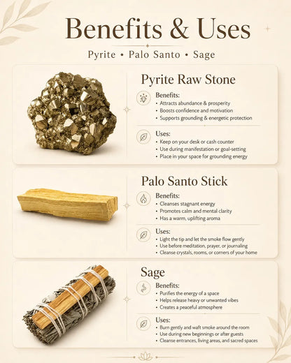Pyrite with Cleanse and Recharge Ritual Kit