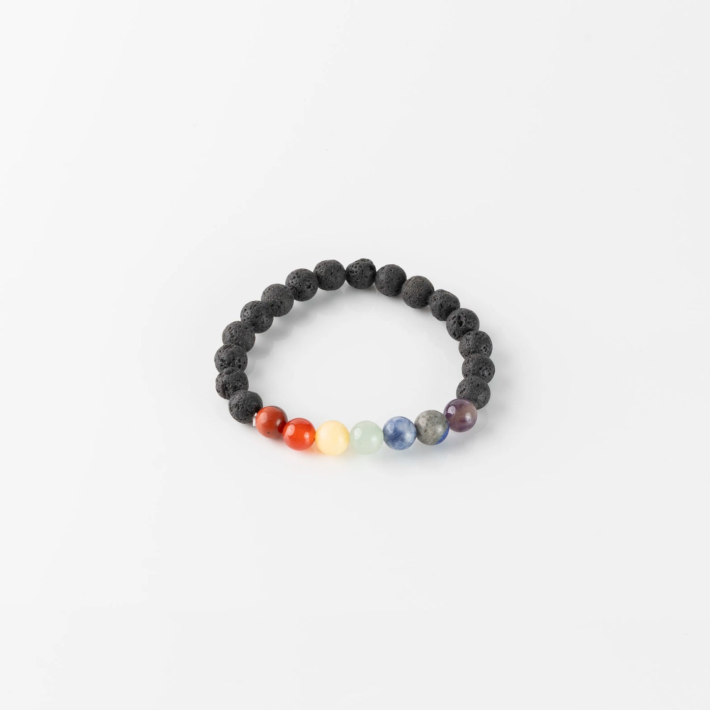 Natural Lava 7 Chakra AAA Bracelet 8MM With Certificate