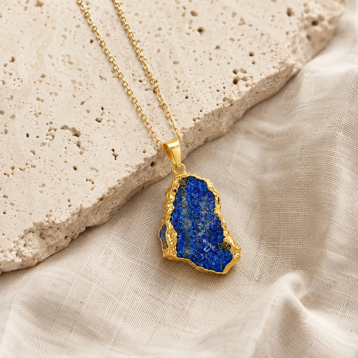 Lapis Lazuli Druzy Pendant