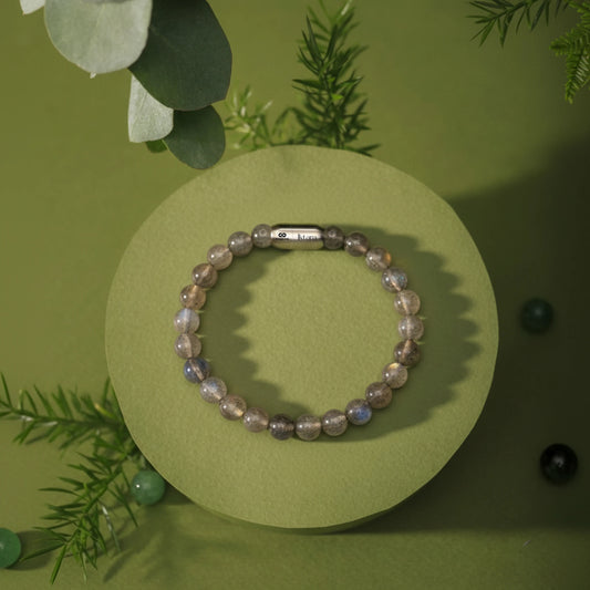 Natural Labradorite AAA Bracelet 8MM With Maglink