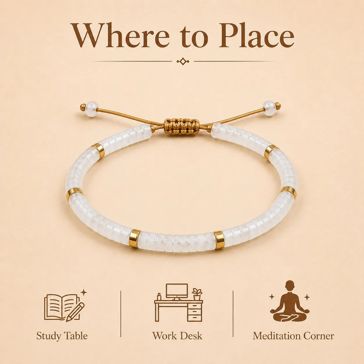 Clear Quartz Braided Bracelet for Empathy
