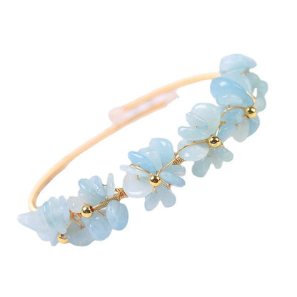 Aquamarine bangle for Courage & Communication