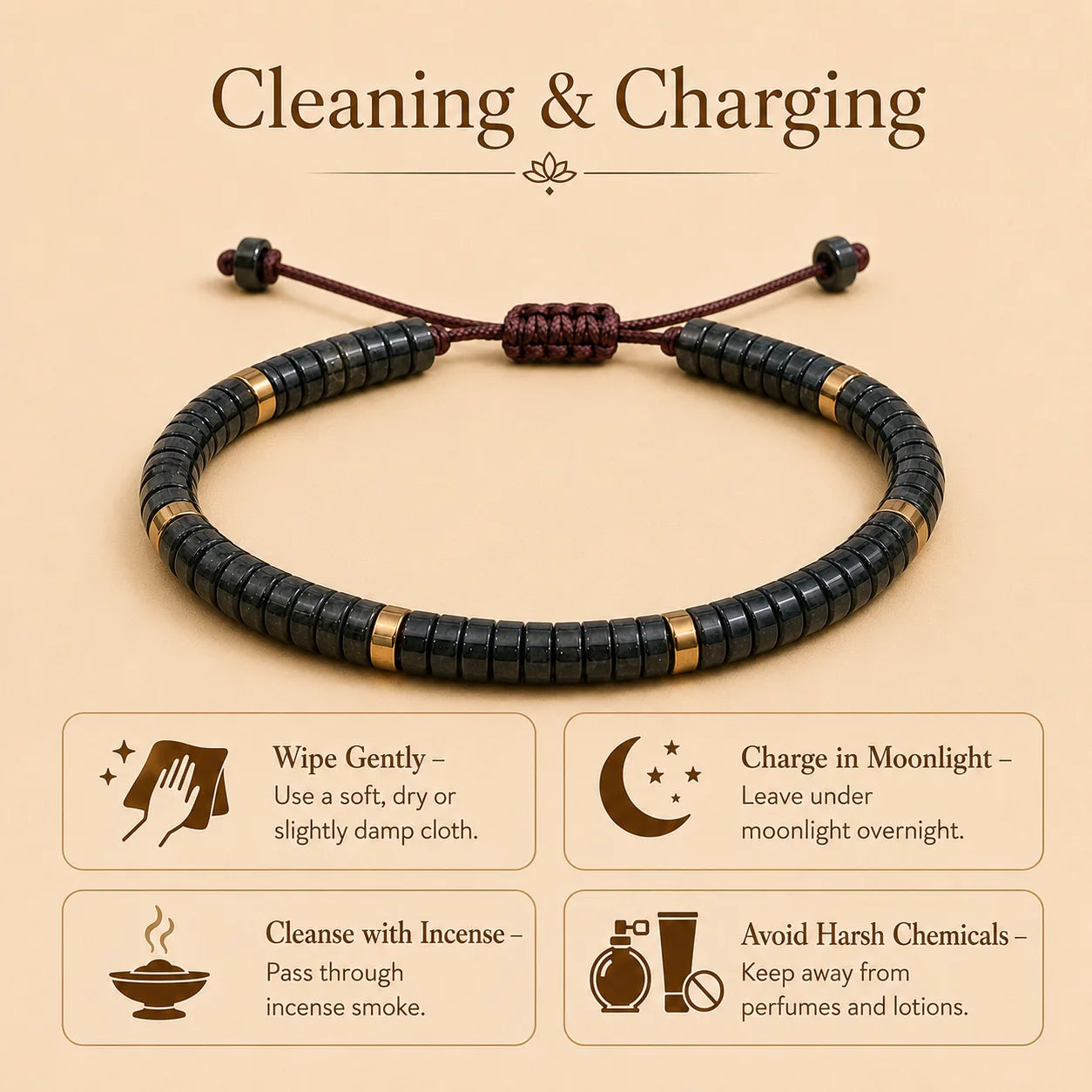 Hematite Braided Bracelet (For Strength, Stability, & Energetic)