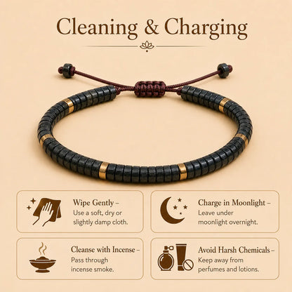 Hematite Braided Bracelet (For Strength, Stability, & Energetic)