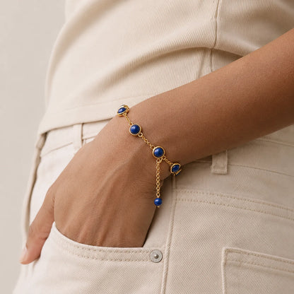 Lapis Lazuli Wisdom & Communication Chain Bracelet
