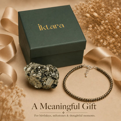 Dhan Shakti Pyrite Cluster Anklet Combo