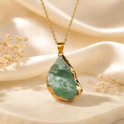 Green Aventurine Druzy Pendant