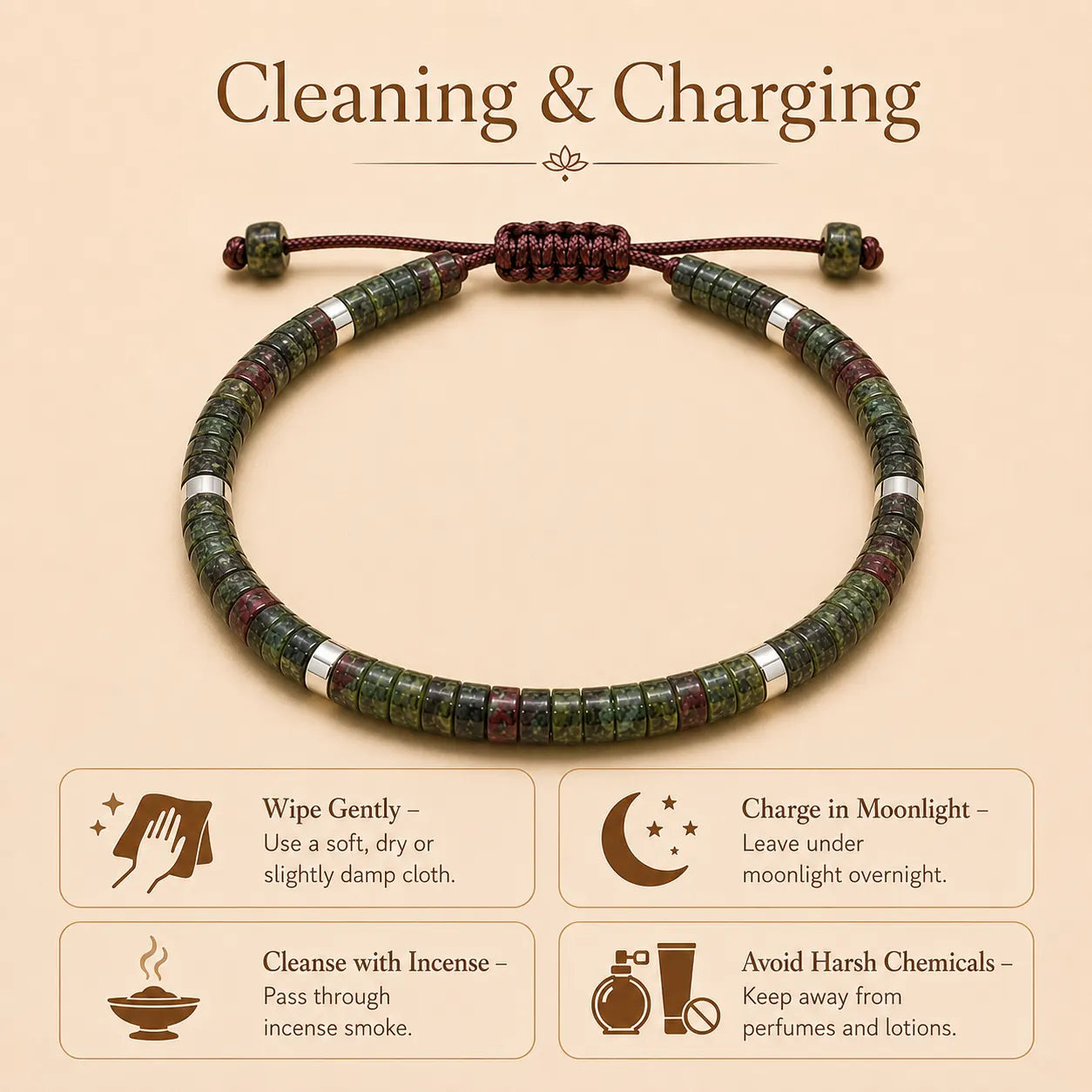 Dragon Blood Stone Braided Bracelet for Courage & Power
