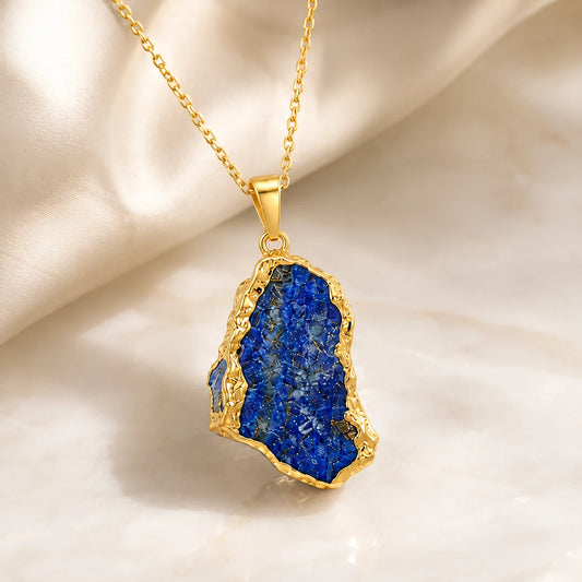 Lapis Lazuli Druzy Pendant