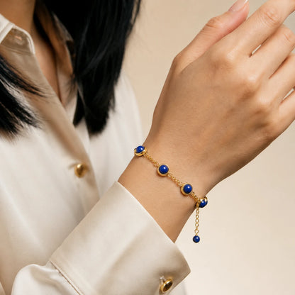Lapis Lazuli Wisdom & Communication Chain Bracelet