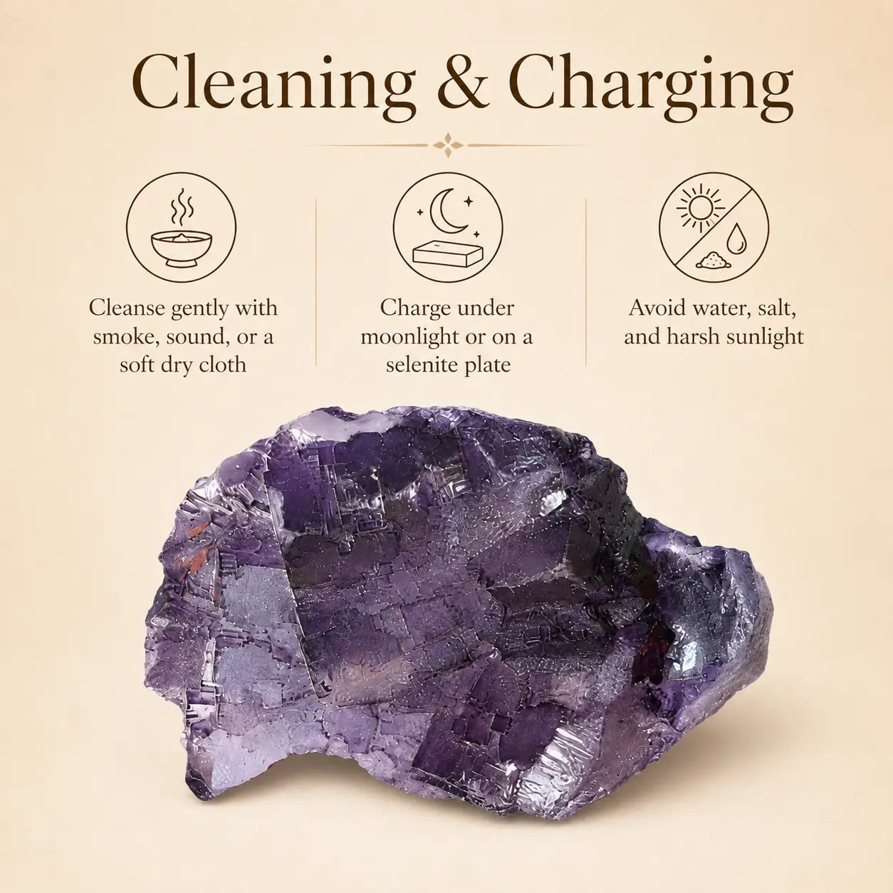 Amethyst Fluorite Mineral Specimen (303gm)