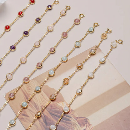 Abundance Glow Green Aventurine Chain Bracelet