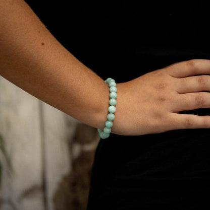 Natrual Amazonite AAA Bracelet 8MM With Certificate